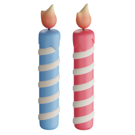 Bougies allumées  3D Icon