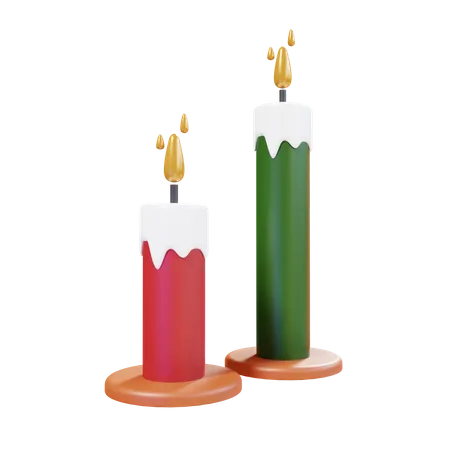 Bougies de Noël  3D Illustration