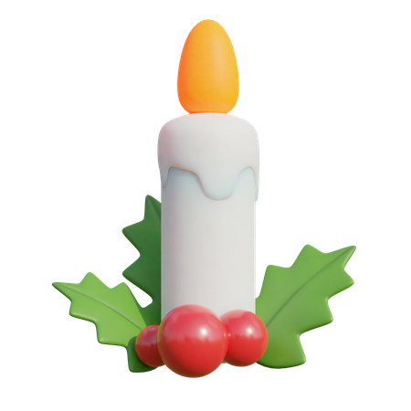 Bougies de Noël  3D Illustration