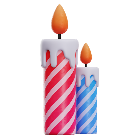 Bougies de Noël  3D Icon