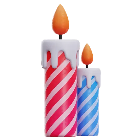 Bougies de Noël  3D Icon