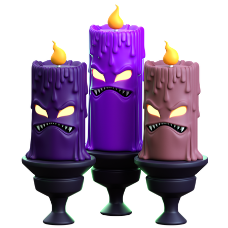 Bougies d'Halloween  3D Icon