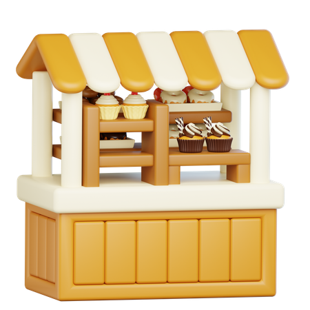 Stand de boulangerie  3D Icon