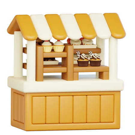 Stand de boulangerie  3D Icon