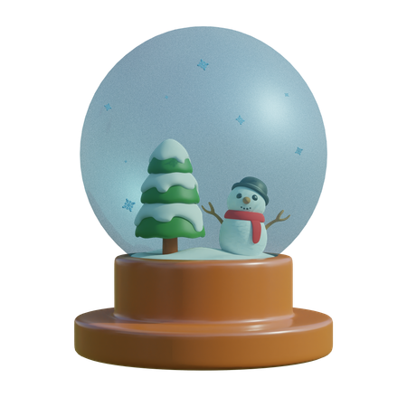 Boule à neige de Noël  3D Illustration