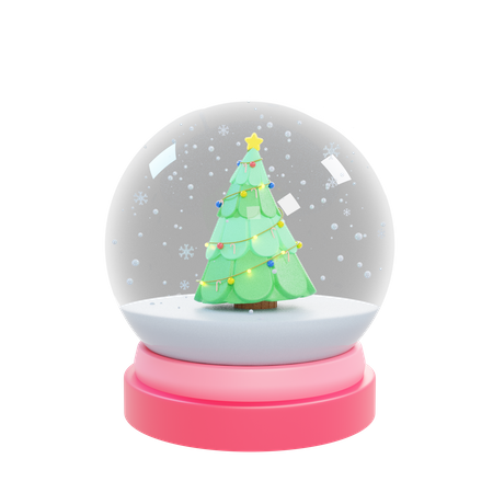 Boule à neige de Noël  3D Illustration