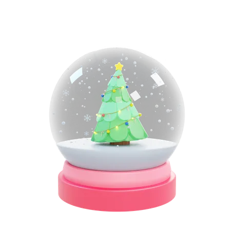 Boule à neige de Noël  3D Illustration