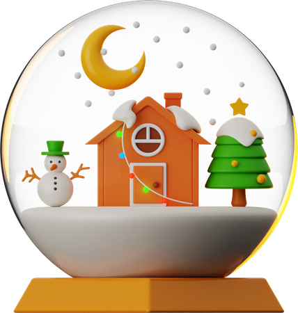 Boule à neige de Noël  3D Icon