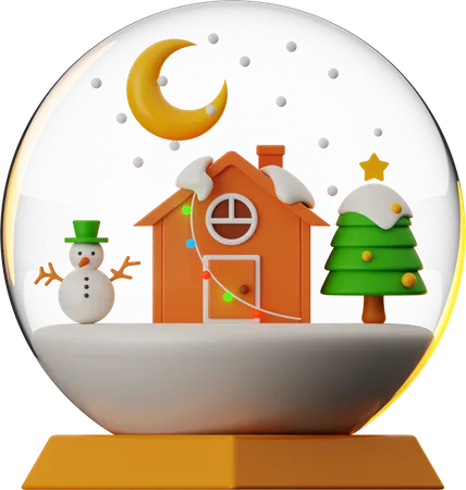 Boule à neige de Noël  3D Icon