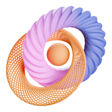 Forme abstraite de boule circulaire  3D Icon