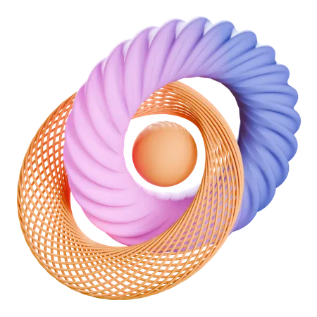 Forme abstraite de boule circulaire  3D Icon