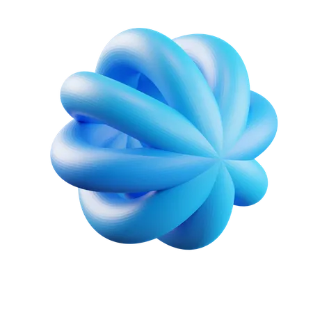 Forme abstraite de boule circulaire  3D Icon