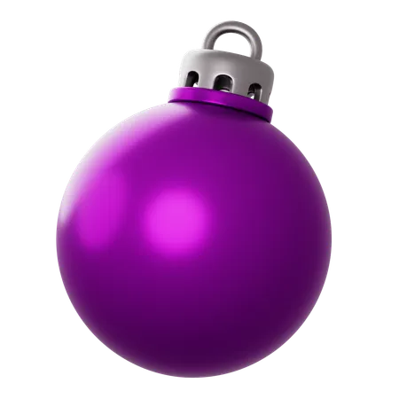 Boule de Noël violette  3D Icon