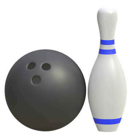 Boule de bowling et quilles  3D Icon