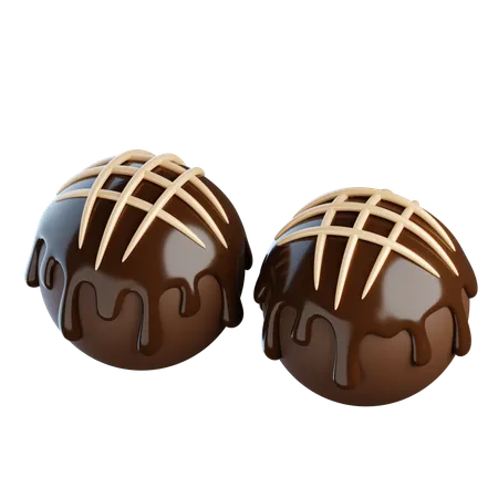 Boule de chocolat  3D Icon
