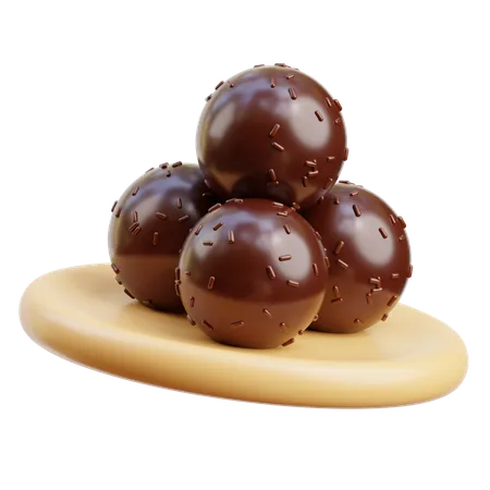 Boule de chocolat  3D Icon