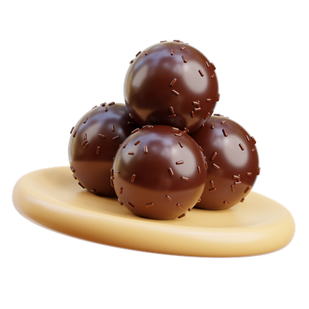 Boule de chocolat  3D Icon