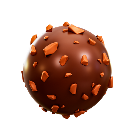 Boule de chocolat  3D Illustration