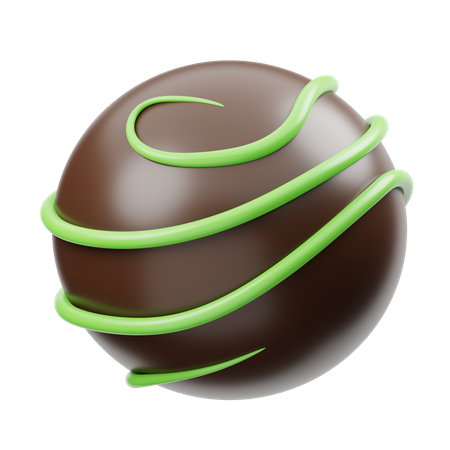 Boule de chocolat à la crème matcha  3D Icon