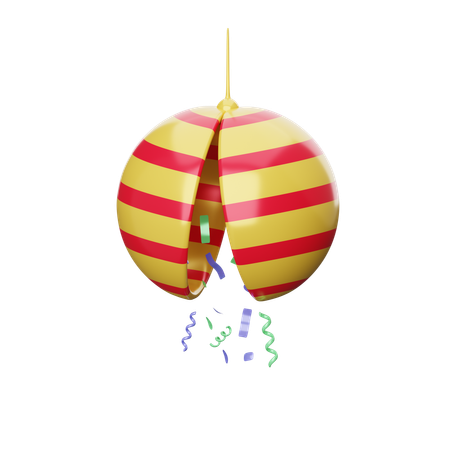 Boule de confettis  3D Icon