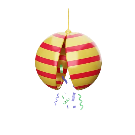 Boule de confettis  3D Icon