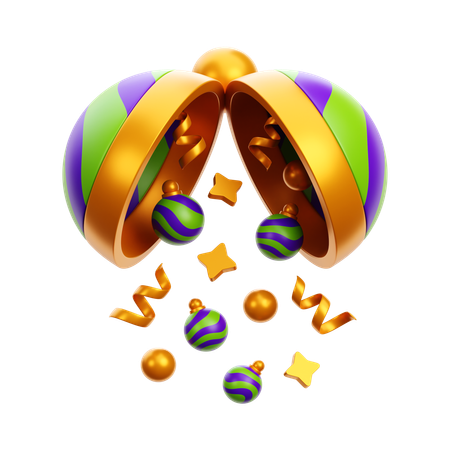 Boule de confettis  3D Icon