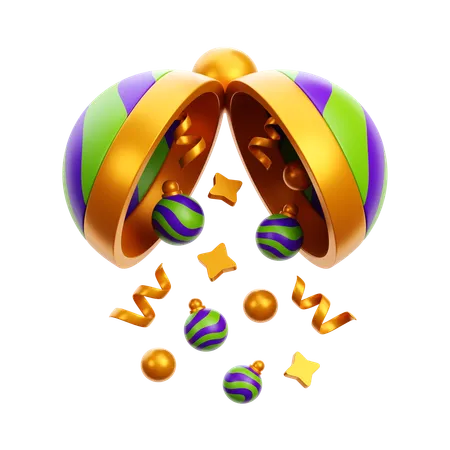 Boule de confettis  3D Icon