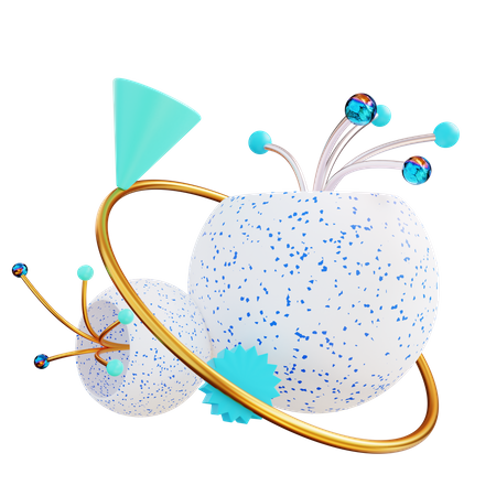 Boule de fleurs de rêve  3D Illustration