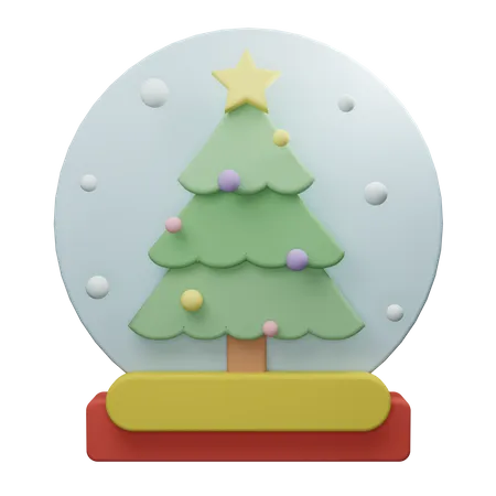 Boule de neige de Noël  3D Illustration