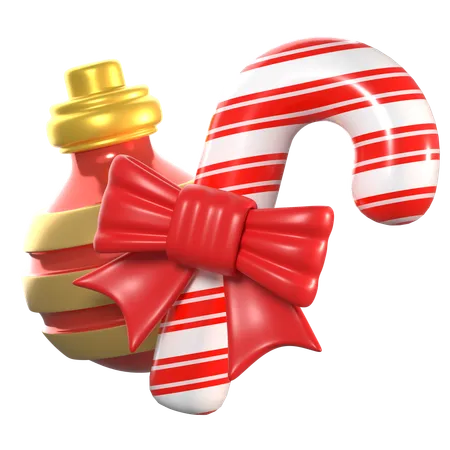 Boule de Noël avec des bonbons  3D Icon