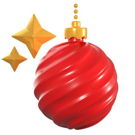 Boule de Noël avec étoile  3D Icon