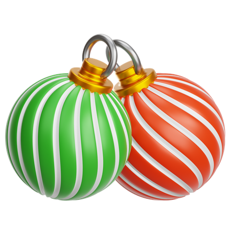 Boule de Noël décorative deux  3D Icon