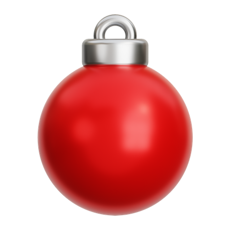 Boule de Noël rouge  3D Icon