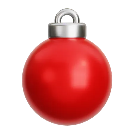 Boule de Noël rouge  3D Icon