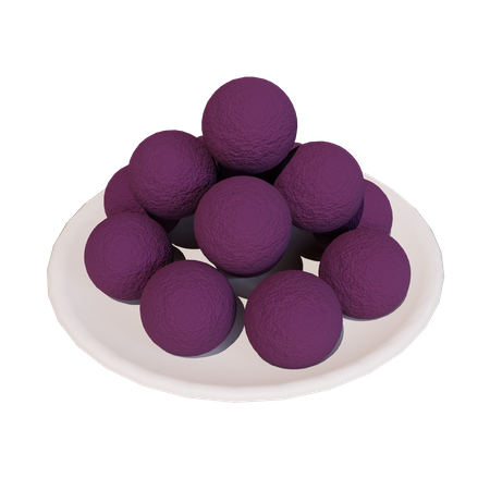 Boule de patate douce violette  3D Icon