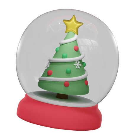 Boule de verre de Noël  3D Icon