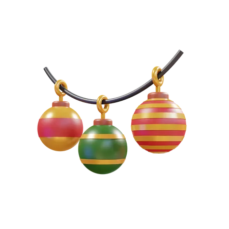 Boule de décoration de Noël  3D Illustration