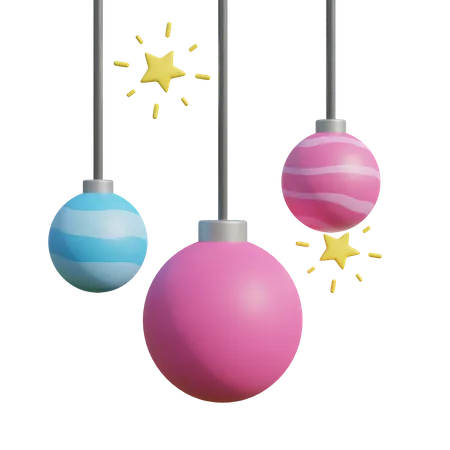 Boule de décoration de Noël  3D Illustration