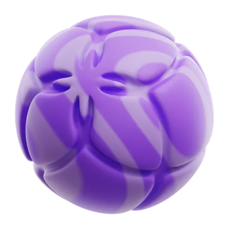 Forme abstraite violet dégradé boule  3D Icon
