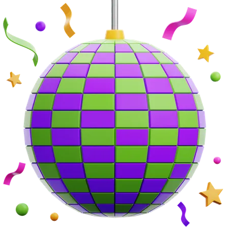 Boule disco  3D Icon