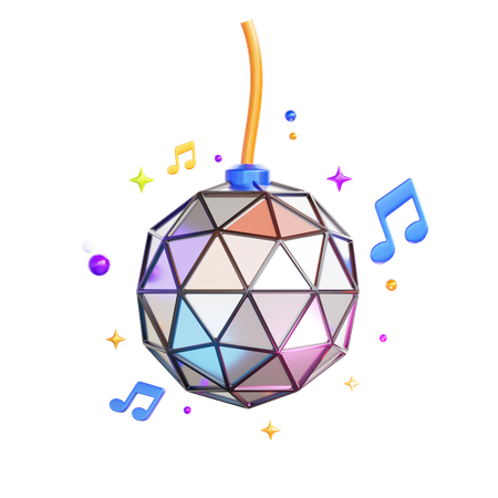 Boule disco  3D Icon