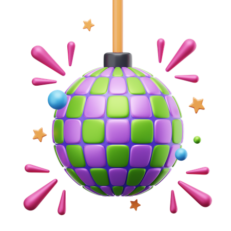 Boule disco  3D Icon