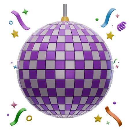 Boule disco  3D Icon