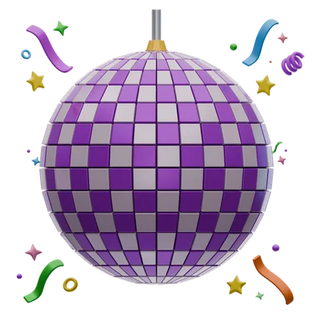 Boule disco  3D Icon