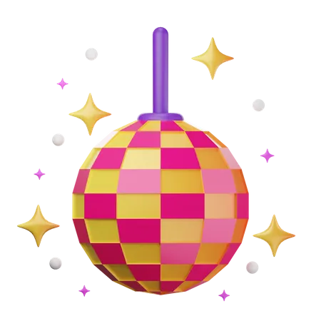 Boule disco  3D Illustration