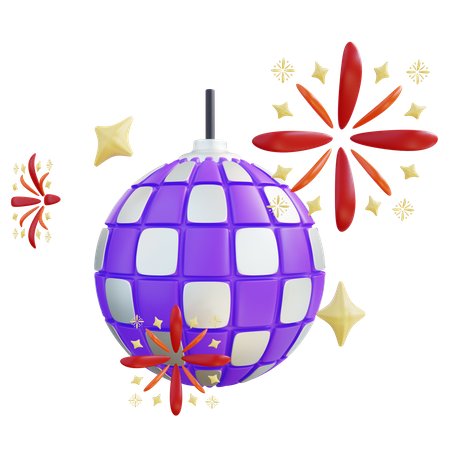 Boule disco  3D Icon