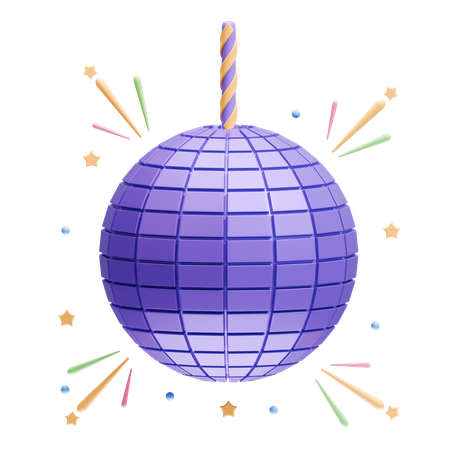 Bougie boule disco  3D Icon