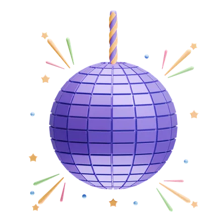 Bougie boule disco  3D Icon