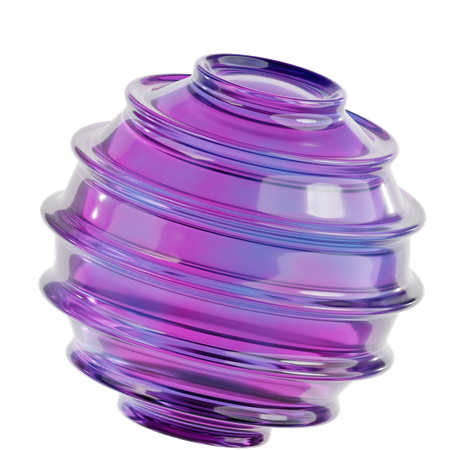 Forme abstraite de boule en spirale  3D Icon