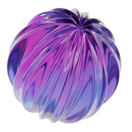 Forme abstraite de boule en spirale  3D Icon